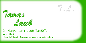 tamas laub business card